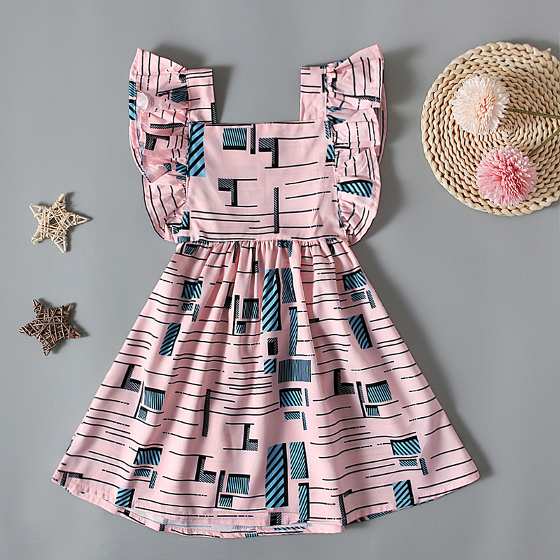 Latest fashion designs children clothes African kids summer dress for girls