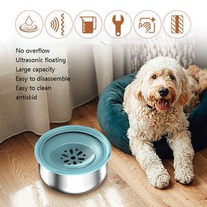 MOFESIPI nessuna fuoriuscita ciotola per acqua per cani in acciaio inox 4.3L grande capacità facile da pulire ciotola per bere lenta a prova di fuoriuscita per cani - Product Image 4