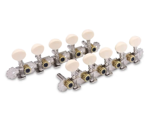 Clavijas de Afinación para Guitarra Acústica de 10 <span class=keywords><strong>Cuerdas</strong></span>, Cromadas, 5L5R, con Doble Orificio - Product Image 6