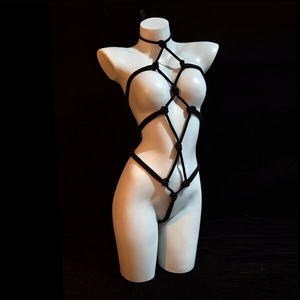 Ensemble de lingerie sexy en cuir PU, bralette effet mouillé, mini-jupe, tenue de boîte de nuit, style fétiche, vêtements de club, accessoire de danse exotique, taille plus - Product Image 5