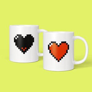 Mug en céramique thermochromique personnalisé en acier inoxydable, design rétro gaming années 90, changeant de couleur, 450 ml, cadeau écologique pour - Product Image 6