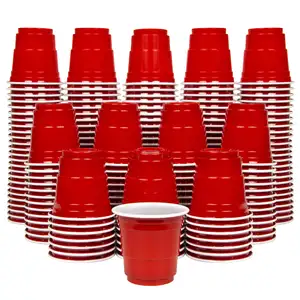 Gobelets en plastique jetables rouges 2oz gobelets de fête jetables