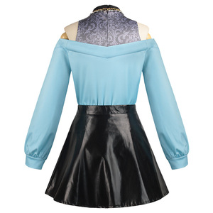 Disfraz de cosplay MeM Chu para niños de 8 a 13 años, traje de juego de rol de anime, vestido azul y negro con accesorios - Product Image 2