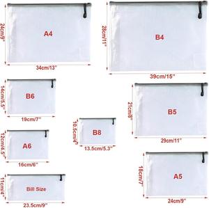 ถุงตาข่ายใสแบบกำหนดเองพร้อมซิป สำหรับจัดเก็บเอกสาร ขนาด Letter A4 A5 A6 ซองพลาสติกใส่เอกสาร อุปกรณ์สำนักงาน - Product Image 2