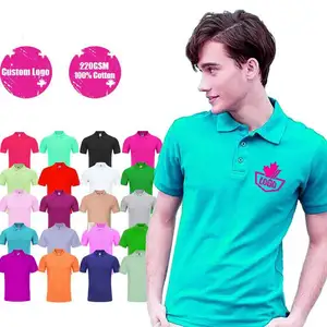 Promosyon erkekler için hızlı teslimat 195Gsm pamuk yaka Camisas gömlek T kore moda Polo GÖMLEK Mens