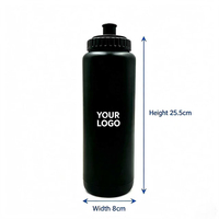 Bouteille d'eau sport Jia Pin Da 1L souple, compressible, de qualité alimentaire, anti-fuite, réutilisable, écologique, sans BPA pour adultes