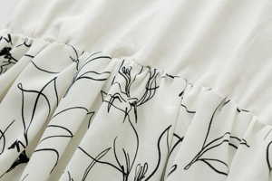 Abito Lungo da Donna Personalizzato a Maniche Corte in Maglia di Cotone Estivo con Inserti Floreali, Elegante Abito Casual in Maglieria da Donna - Product Image 4