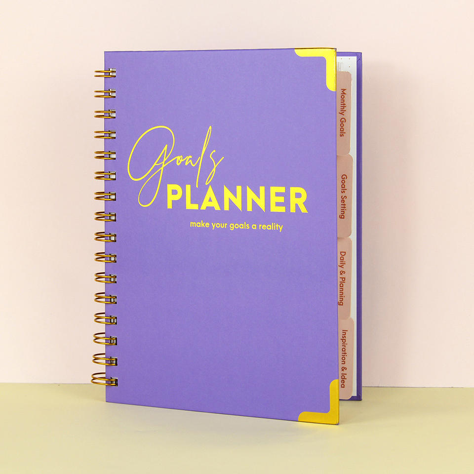 US in Stock 4PCS A5 Undated Spiral Goal Setting Planner Habit Tracker ...