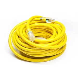 Cable de extensión impermeable de alta resistencia, 12/3 pies de potencia, retráctil, eléctrico, para exteriores, 220v