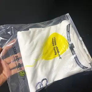 Wholesale Custom Logo Waterproof Zipper Sliders Plastic Bag Packaging Clothes Zip Lock Self Sealing Zipper Bag
