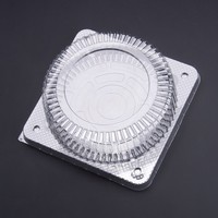 Boîte d'emballage ronde jetable en plastique PET transparent de 6 et 8 pouces pour mousse, pâtisserie, tranches, tiramisu et pâtisseries