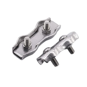 Clip para Cable Metálico de 10 mm, Acero Inoxidable 304, Tipo Placa, Clip Simple o Doble, Conector de Fijación, Uso Industrial General - Product Image 1