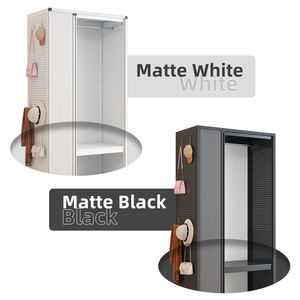 Armario de Gran Capacidad con Tablero de Clavijas, Armario de Acero Inodoro y Resistente a la Oxidación para Habitación - Product Image 4