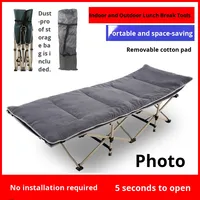 Lit pliant portable Oxford Design moderne Tissu léger avec matelas amovible pour salon ou camping