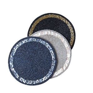 Retro Glass Bead + Shell Mat Bảng Trang Trí Nhà Hàng Bar Thiết Kế Đám Cưới Nhiều Hạt Mat - Product Image 2