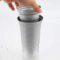 Gobelet en aluminium réutilisable personnalisé avec logo couleur, pour bière, cola, 22 oz, pour l'extérieur, recyclable, pour fête, pour boissons froides