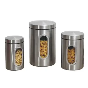 Kitchen Canister Airtight Tea Coffee Sugar Stainless Steel Kitchen Canister