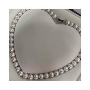 Collier de perles Ni Ni Classic 9-10 mm, design simple et élégant avec une aurora élégante, presque parfaitement circulaire - Product Image 5