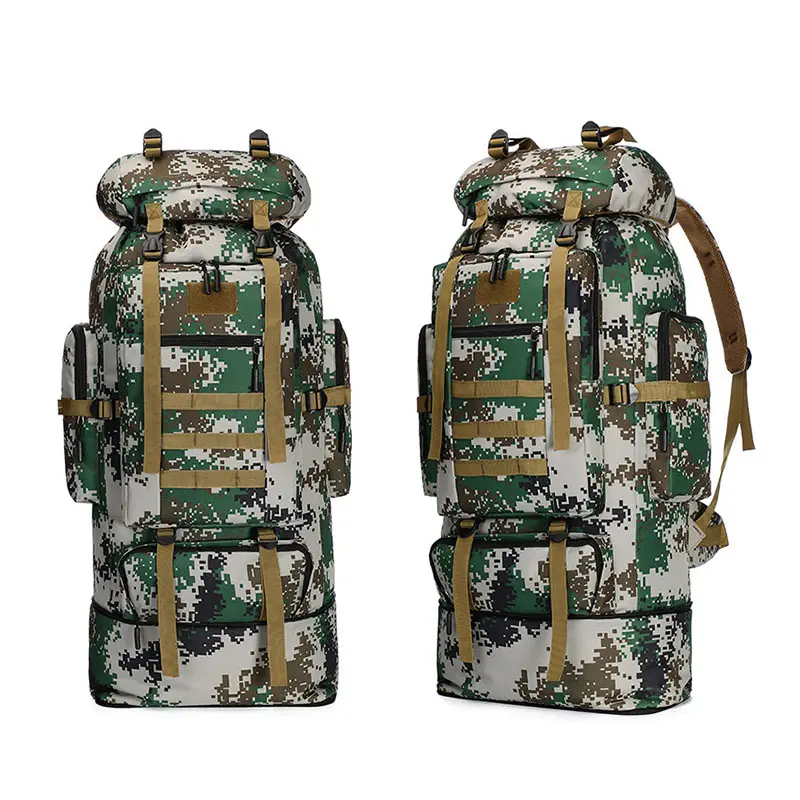 JUST Wholesale Large Capacity 100L Waterproof Hiking Camping Camping Tactical Backpack Bag