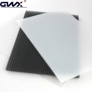 透明塑料黑色塑料板屋面聚碳酸酯板中空PC多壁聚碳酸酯板