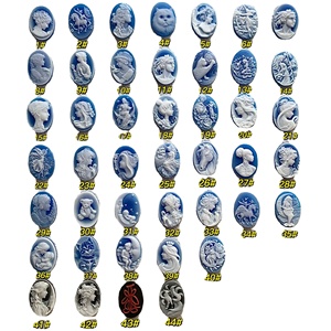 Gemstone Stock 3D espeleología retrato Cameos para declaración joyería colgante collar Hacer 18x25mm - Product Image 2