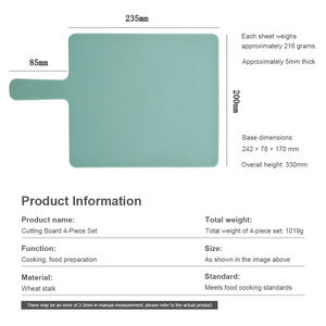 Ensemble de planches à découper antidérapantes en PP pour la cuisine, 4 pièces, planches à découper classifiées pour aliments pour bébés et fruits, avec support de rangement - Product Image 2