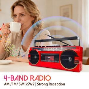 Portátil Home Audio Premiere Cassette Recorder Mp3 Players Am/Fm Cd Boombox Radio con ranura Usb Sd - Product Image 3