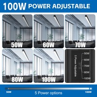 Lampe linéaire LED suspendue moderne 100W 50W pour bureau, atelier, salon de coiffure – Éclairage de plafond 4 pieds 8 pieds