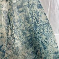 Offre Spéciale soie verre fil Organza numérique imprimé Plaid moelleux fil à la mode femmes robe robe de princesse