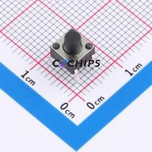 K2-1102DP-F4SW-04 Tactile Switch Through hole-4P,6x6mm Switch Single Pole Single Throw Round Button 2.5N Through Hole - Product Image 1