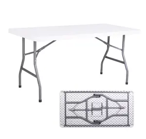 Blow Molding 5ft Regular Folding Table Outdoor Banquet Table Plastic Folding Table For Events
