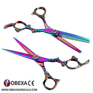 Professionnel 6.5 pouces Salon de coiffure rasoir bord outils ensemble Dragon poignée coupe de cheveux amincissement ciseaux droite beauté outils Kits - Product Image 1