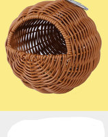 Cage à oiseaux ronde en plastique - Lit suspendu durable, léger, écologique, résistant aux morsures, au design moderne pour petits perroquets, utilisation en intérieur