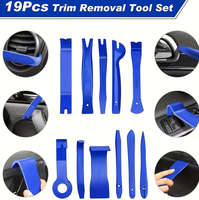 Kit de 19 outils de démontage de garnitures, pinces à clips, extracteur de revêtements, ensemble de démontage de panneaux de voiture en nylon avec sac de rangement portable