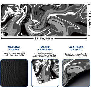 Tapis de souris en caoutchouc durable à surface lisse <span class=keywords><strong>avec</strong></span> logo personnalisé pour ordinateur portable, bureau et salle de jeu professionnelle - Product Image 3