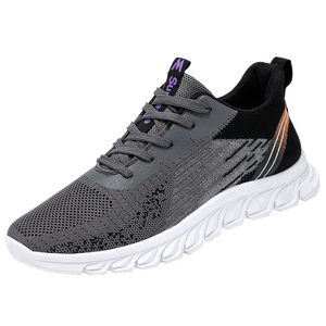 B-YS03 Scarpe Casual da Uomo per Escursionismo e Passeggio Comode Scarpe Sportive Allacciate per Esterno Autunno e Inverno Alla Moda Colore Bianco - Product Image 2