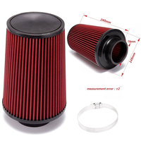 Filtre à air conique universel haute performance pour course automobile 76mm 70mm 63mm pour KN 14084-2 Filtre à air d'admission
