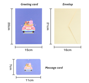 Customized 3D Stereoscopic Popup PapeCards Handcrafted <b>Birthday</b> Greeting Cards UV Printing Matte Lamination Coated <b>Paper</b> DIY - Product Image 2