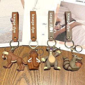 Porte-clés en plastique souple animaux <span class=keywords><strong>de</strong></span> dessin animé <span class=keywords><strong>de</strong></span> l'ère glaciaire pour sac à dos et sac unisexe, décoration à suspendre - Product Image 2