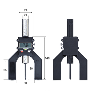 Righello di profondità del Display digitale, misuratore di altezza digitale 0-80mm, misurazione della profondità del foro del calibro di altezza di profondità di precisione - Product Image 3