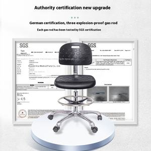 كرسي مكتب بتصميم حديث قابل للتعديل ومضاد للساكنة ، مساند للذراعين معدنية لصالون تجميل الأسنان ، لوح خشبي - Product Image 4