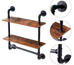 Étagères multi-niveaux de <span class=keywords><strong>style</strong></span> <span class=keywords><strong>industriel</strong></span>, raccords en tuyau GI, étagère à livres, étagères DIY en tuyau GI, pour placer des livres, des plantes, utilisées dans le salon, la <span class=keywords><strong>cuisine</strong></span> - Product Image 5