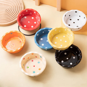 ชามเซรามิกสำหรับแมวพร้อมขาตั้งยกสูง ป้องกันคอเสื่อม ป้องกันสิว ชามอาหารแบบเอียงสำหรับแมว สุนัขพันธุ์เล็ก ผลิตภัณฑ์สำหรับสัตว์เลี้ยง - Product Image 1