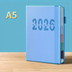 Agenda <span class=keywords><strong>2026</strong></span> Transfrontaliera Personalizzabile in Inglese, Pianificatore per Ufficio, Calendario Manuale Efficiente con Copertina in Pelle - Product Image 6