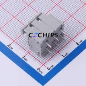 DB260-5.0-3P-GY Spring Terminal Block Through hole Component (THT),P=5mm Connector 1x3P 5mm Gray 3P - Product Image 2