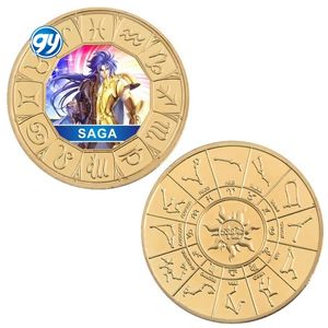 12 pièces de monnaie en métal doré de collection, dessin animé japonais Saint Seiya, anime - Product Image 3