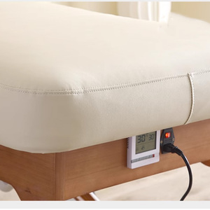 プロの木製調節可能なスタンド電気加熱マッサージベッドビューティーベッドフェイシャルセラピースパビューティールームサロンルーム - Product Image 5