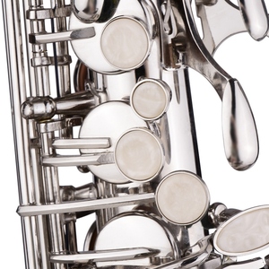 Saxophone <span class=keywords><strong>Sax</strong></span> <span class=keywords><strong>Eb</strong></span> Be Alto E Plat Laiton Sculpté Motif sur Surface Embouchure en Plastique Exquis avec des Gants - Product Image 6