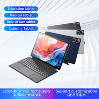 Tablet PC Android 16 con pantalla táctil FHD de 14 pulgadas, procesador Unisoc T7300 Octa Core de 2.2GHz, personalizada para uso educativo y laboral.