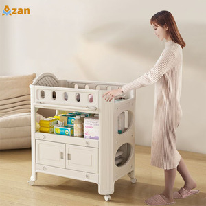 <span class=keywords><strong>Fasciatoio</strong></span> Multifunzionale All'ingrosso <span class=keywords><strong>con</strong></span> Contenitore e Stazione Bagno <span class=keywords><strong>Mobile</strong></span> <span class=keywords><strong>con</strong></span> Ruote per la Cura del Neonato - Product Image 1